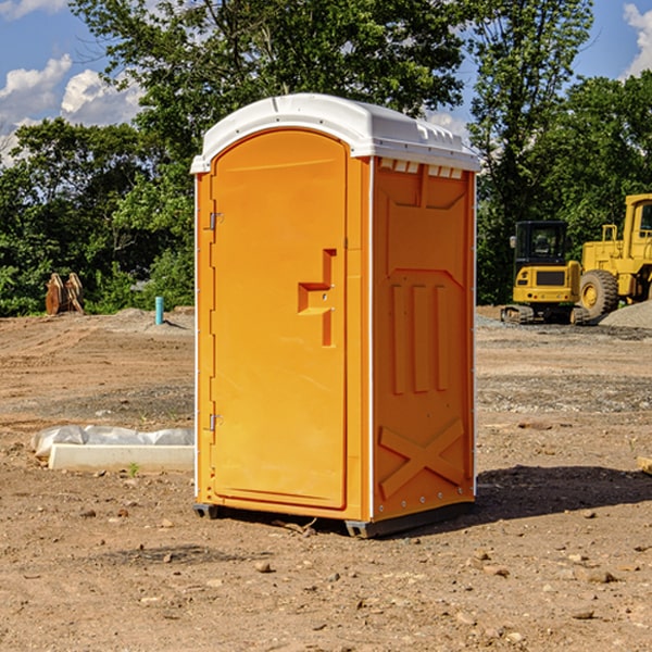 how often are the portable restrooms cleaned and serviced during a rental period in Sumner County Kansas